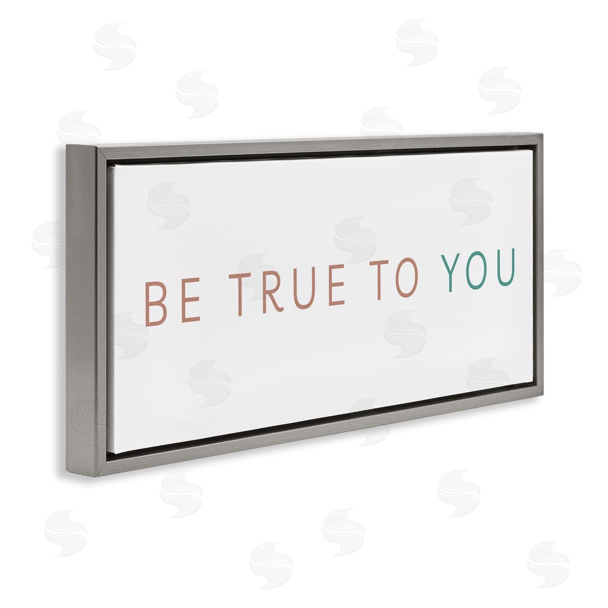 SD Graphics Studio Be True To You Inspirational Quote Turquoise Brown