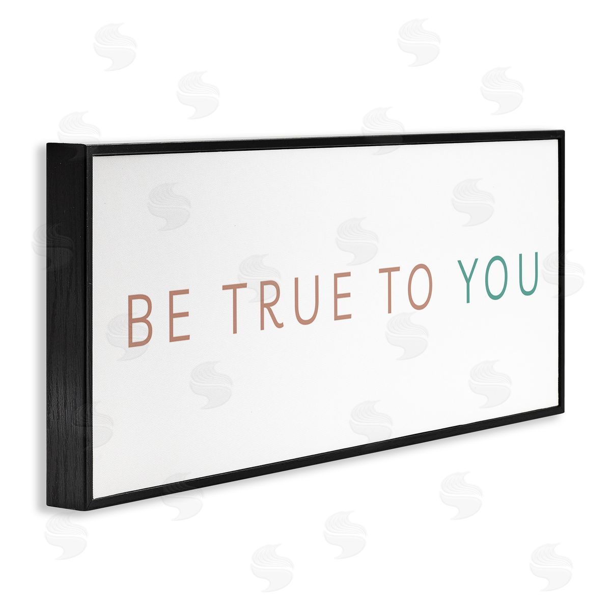 SD Graphics Studio Be True To You Inspirational Quote Turquoise Brown