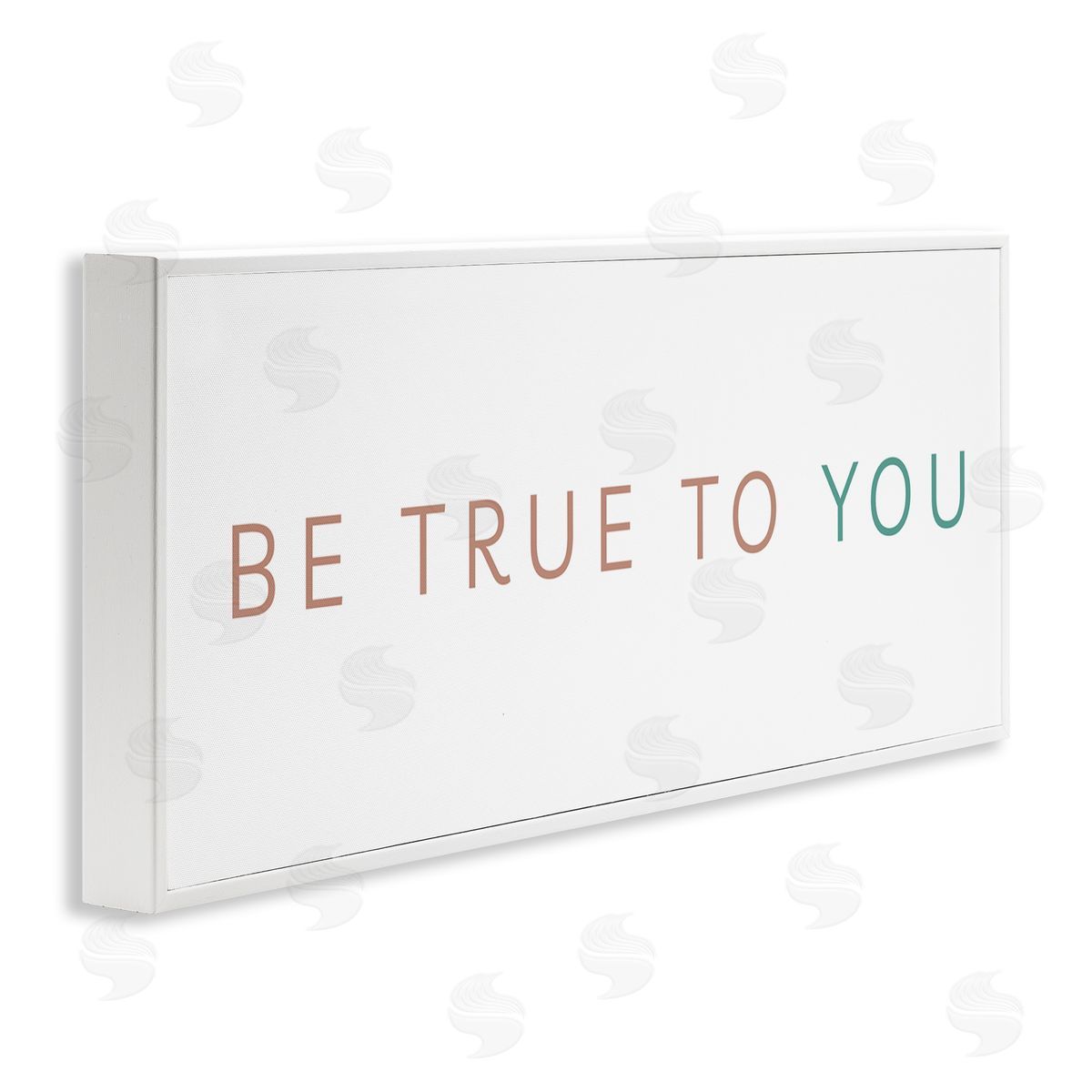 SD Graphics Studio Be True To You Inspirational Quote Turquoise Brown