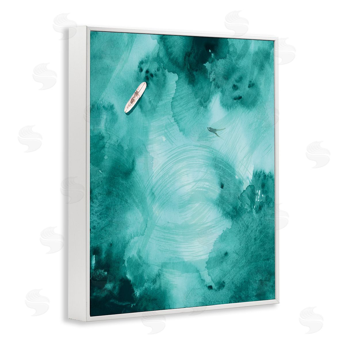 Jennifer Paxton Parker Surfer On Deep Blue Water Ariel Ocean View