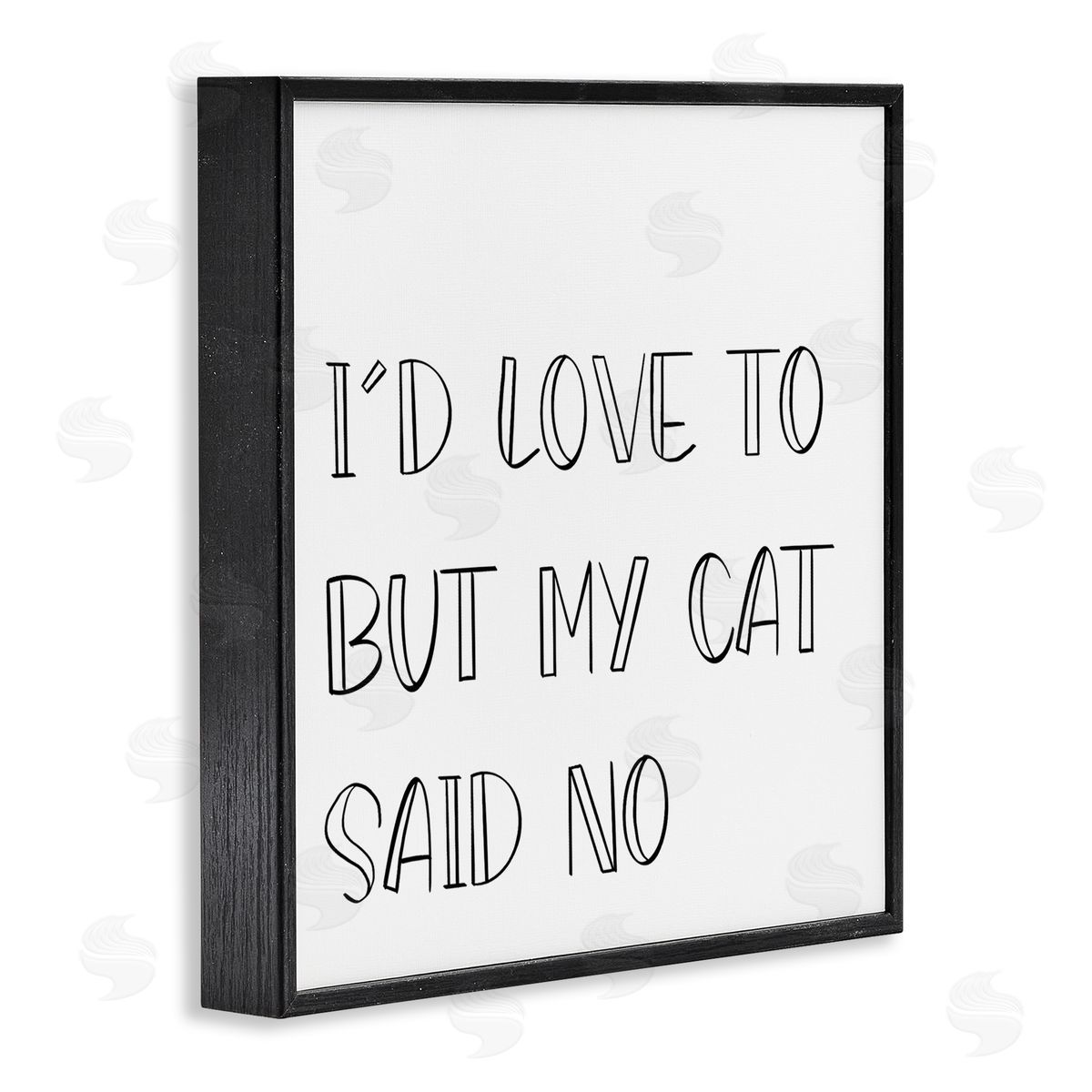 SD Graphics Studio But My Cat Said No Phrase Pet Humor Black Framed Glicee Wall Art Print