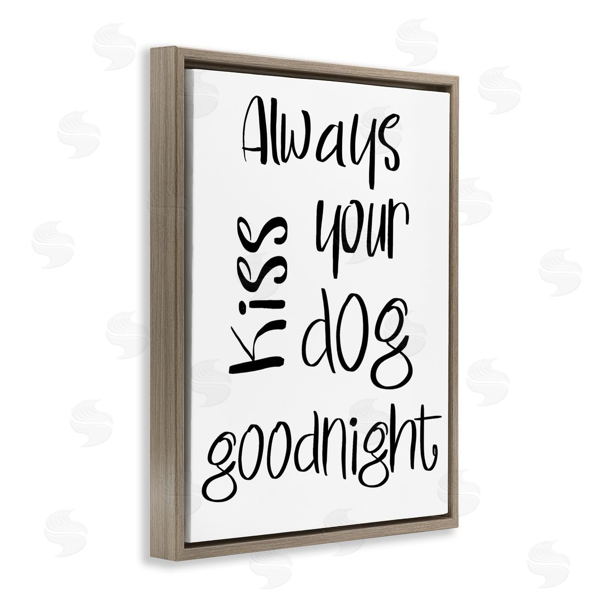 SD Graphics Studio Always Kiss Your Dog Goodnight Pet Sentiments Minimal