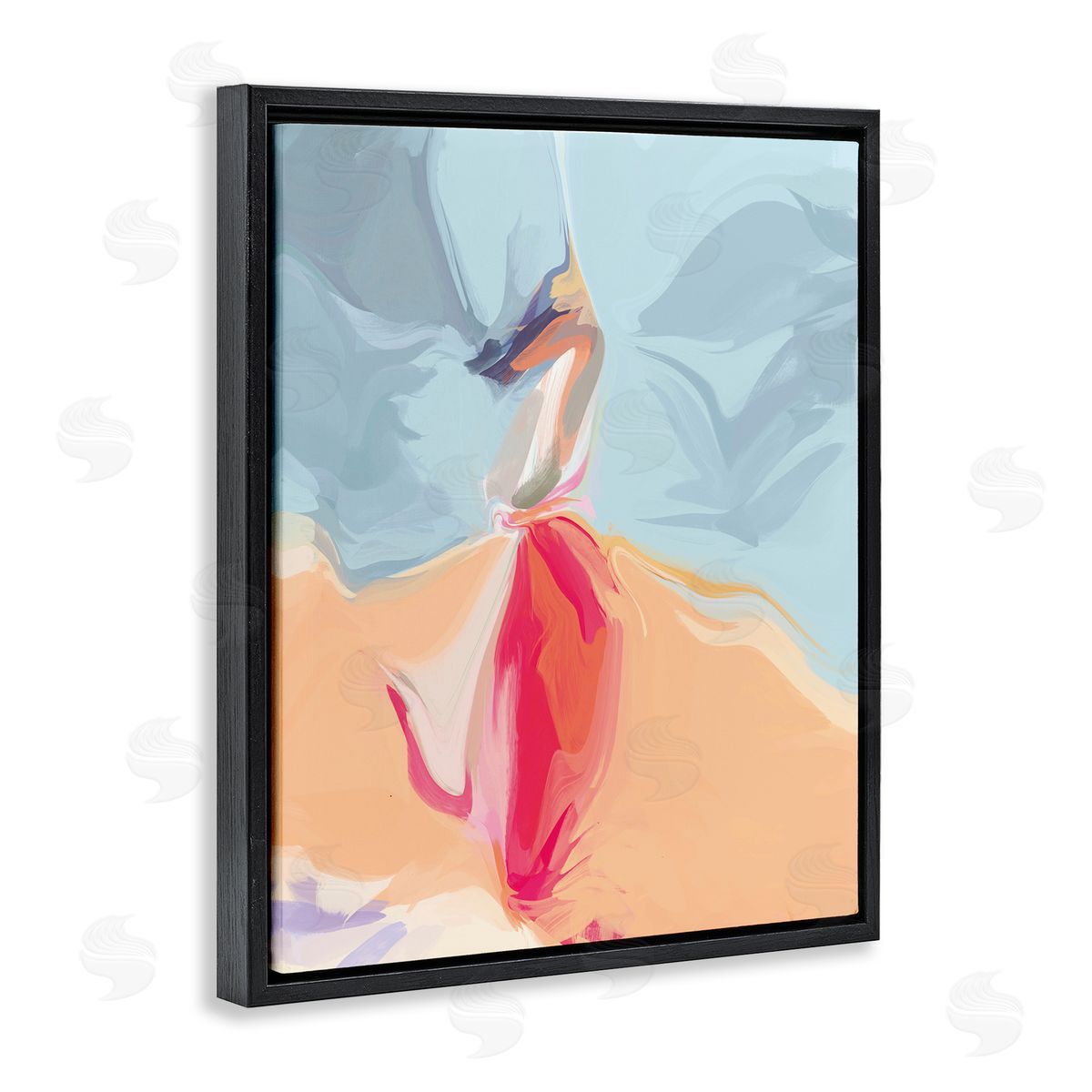 Irena Orlov Abstract Figure Dancing Movement Pink Blue Orange