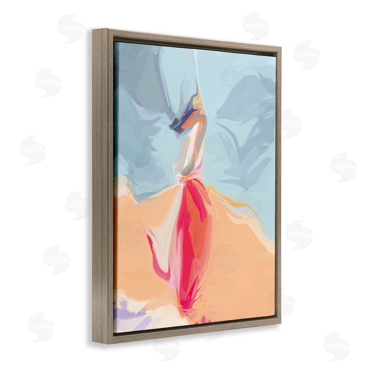 Irena Orlov Abstract Figure Dancing Movement Pink Blue Orange