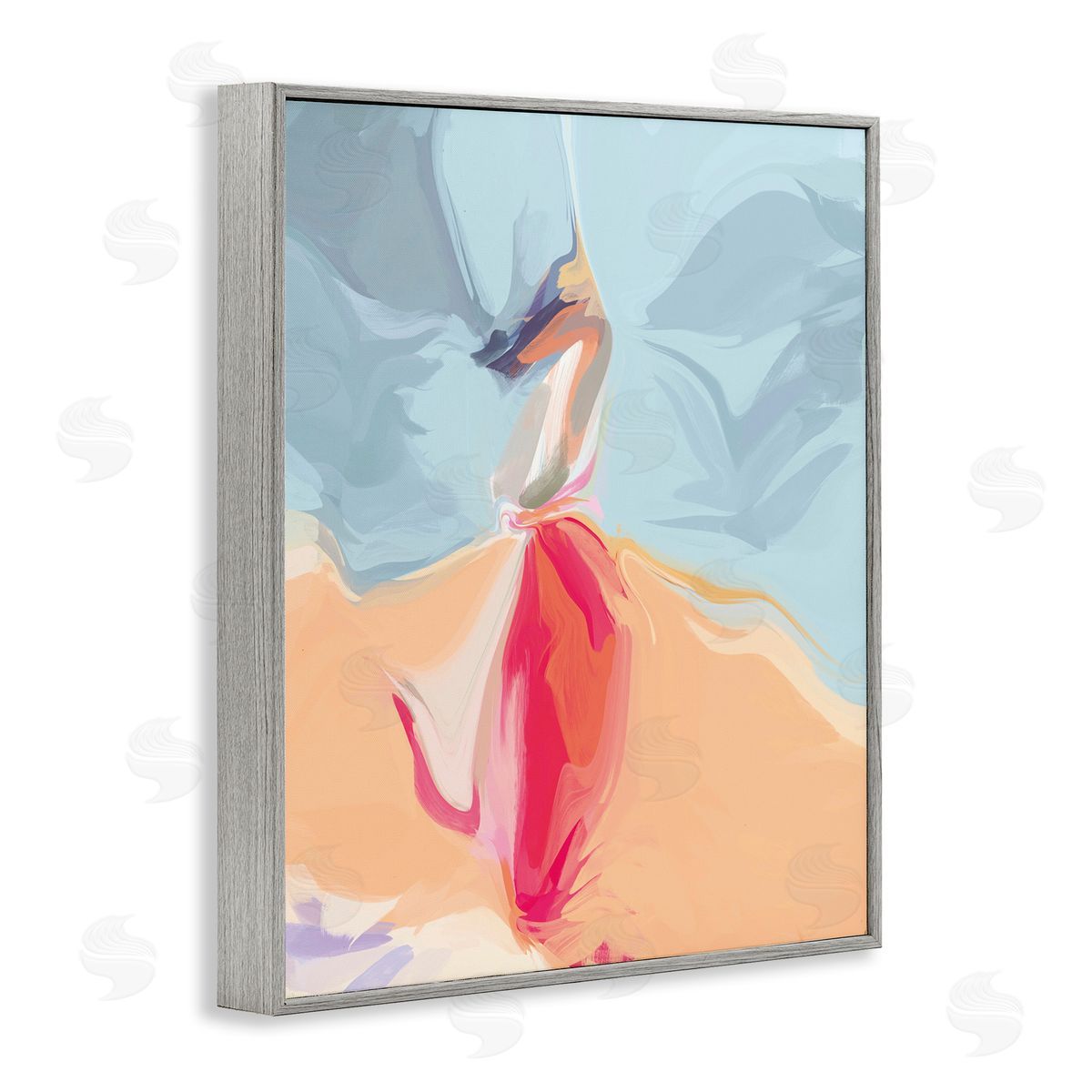 Irena Orlov Abstract Figure Dancing Movement Pink Blue Orange