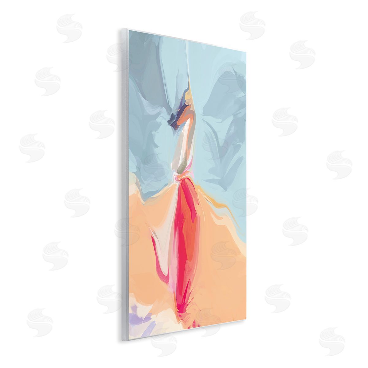 Irena Orlov Abstract Figure Dancing Movement Pink Blue Orange