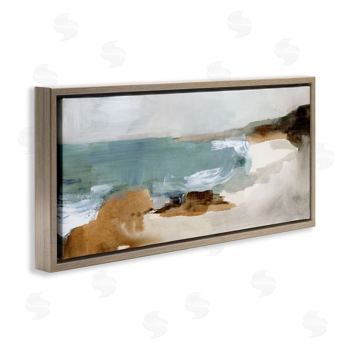 Victoria Barnes Cloudy Grey Beach Landscape Abstraction Crashing Waves
