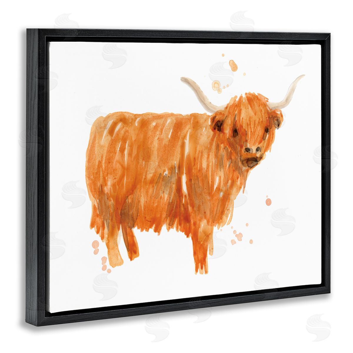 June Erica Vess Highland Cattle Whimsical Orange Farm Animal Yak