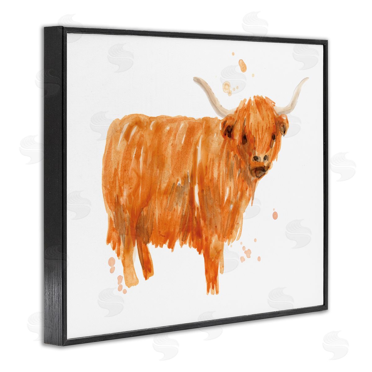 June Erica Vess Highland Cattle Whimsical Orange Farm Animal Yak