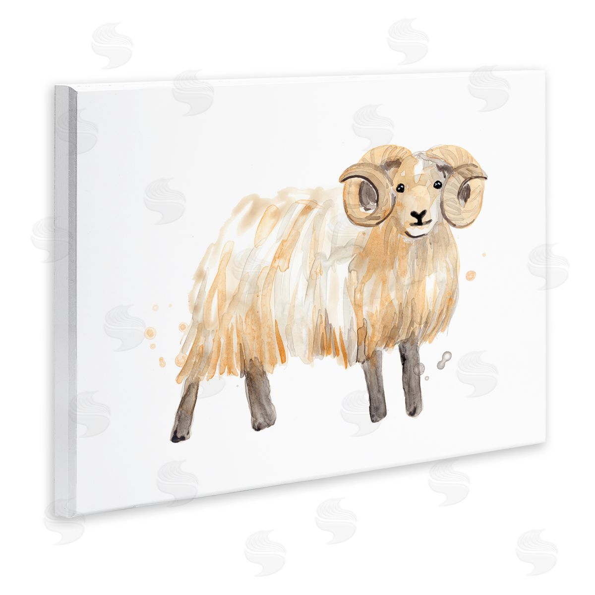 June Erica Vess Adorable Highland Ram Farmside Shaggy Fur Goat