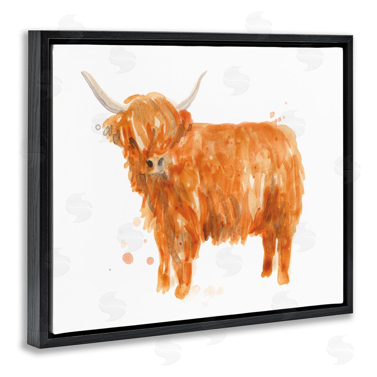 June Erica Vess Shaggy Country Cattle Orange Yak Soft Tones