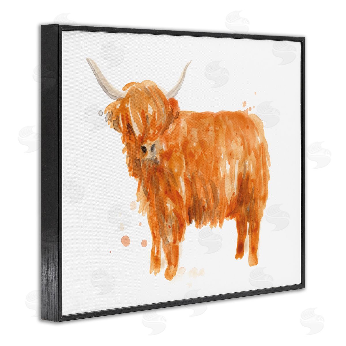 June Erica Vess Shaggy Country Cattle Orange Yak Soft Tones