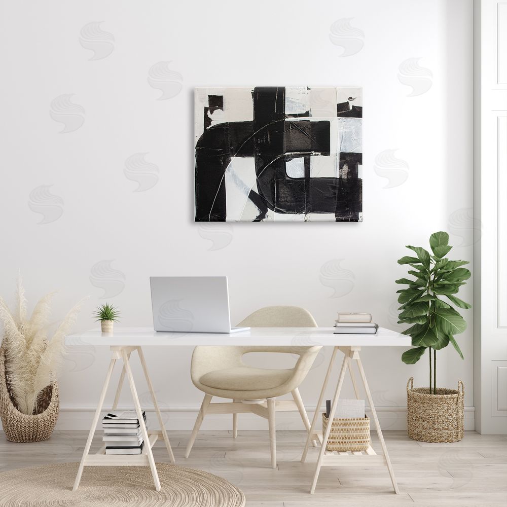 Kent Youngstrom Geometric Black White Abstract Industrial Shapes