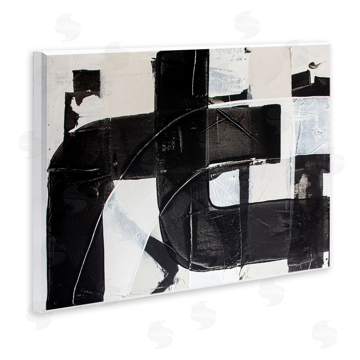 Kent Youngstrom Geometric Black White Abstract Industrial Shapes