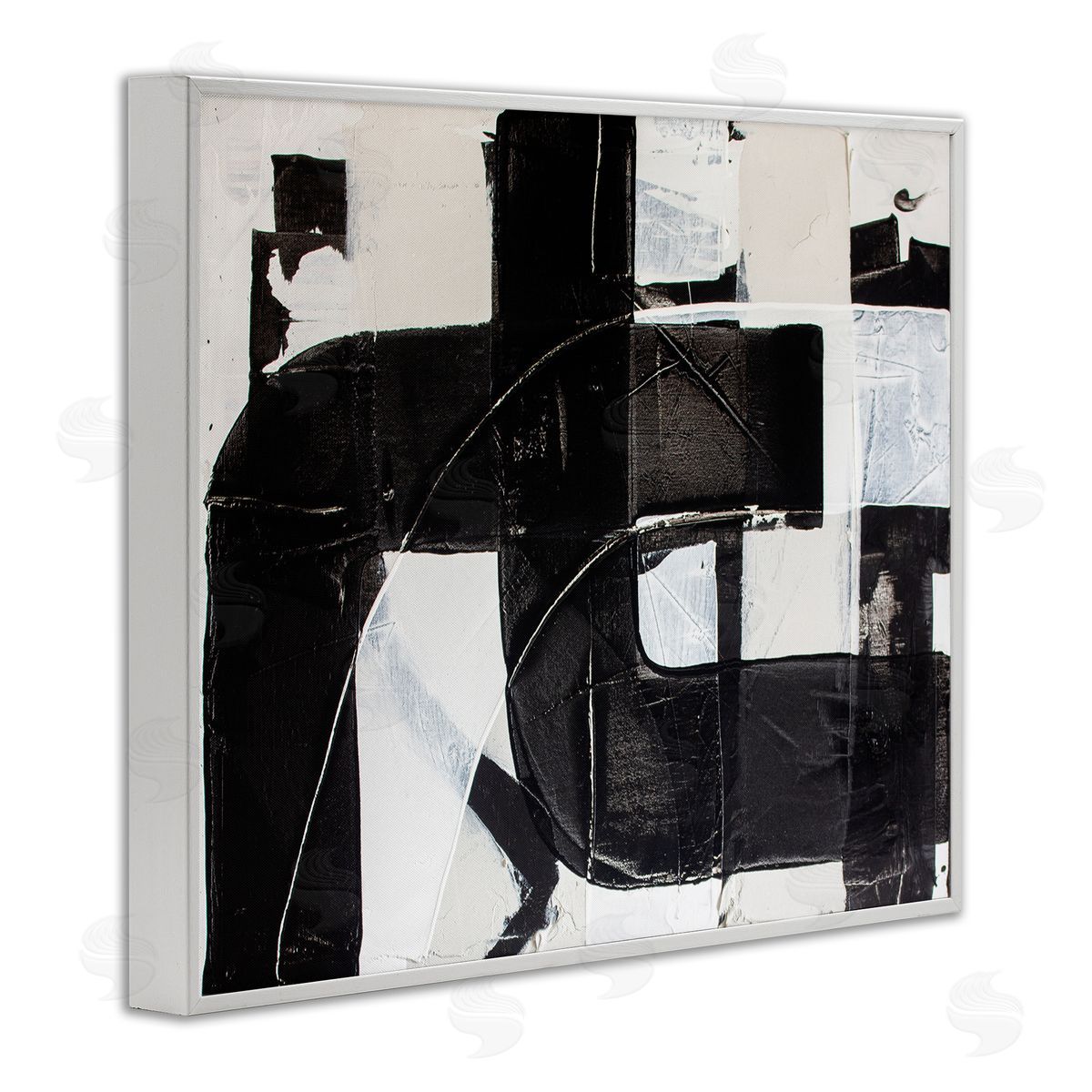 Kent Youngstrom Geometric Black White Abstract Industrial Shapes
