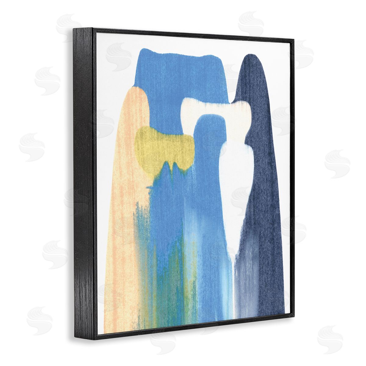 Emma Caroline Abstract Colorful Landslide Blue Beige Falling Movement