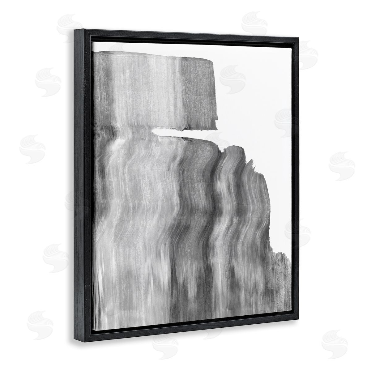 Emma Caroline Static Grey Abstraction Ombre Tone Over White