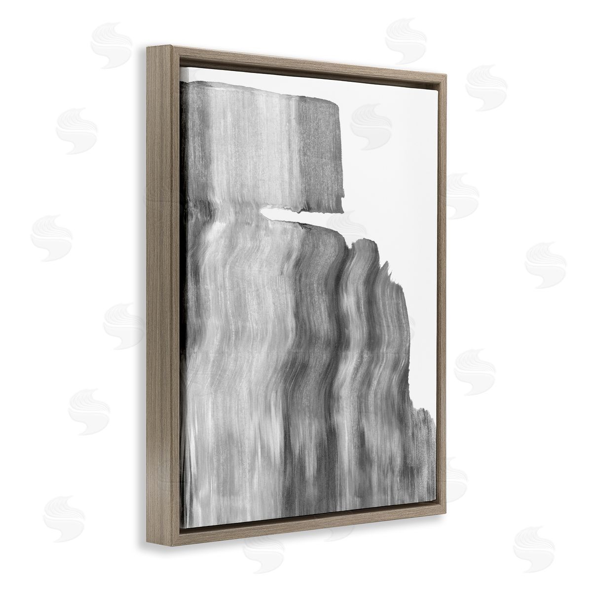 Emma Caroline Static Grey Abstraction Ombre Tone Over White