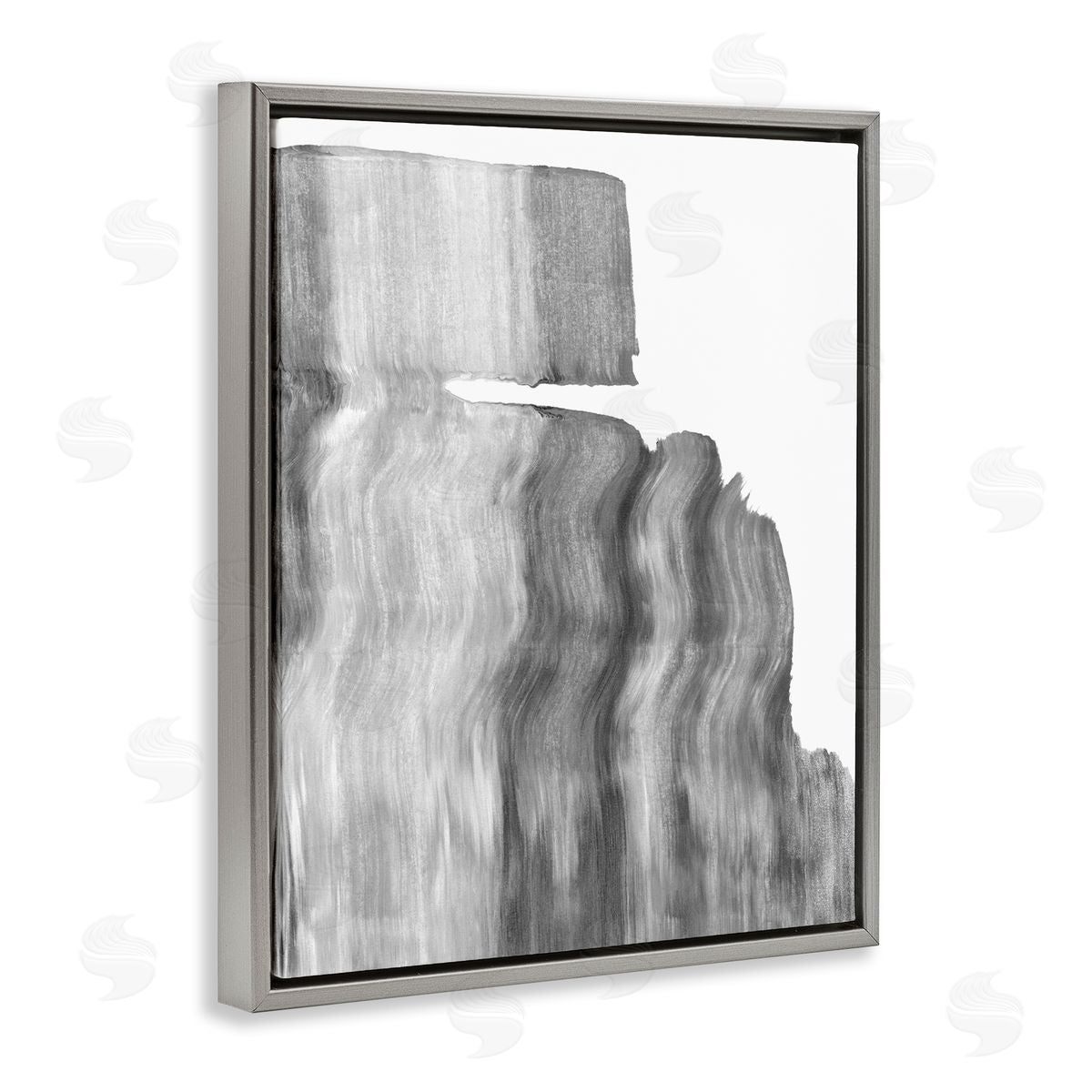 Emma Caroline Static Grey Abstraction Ombre Tone Over White