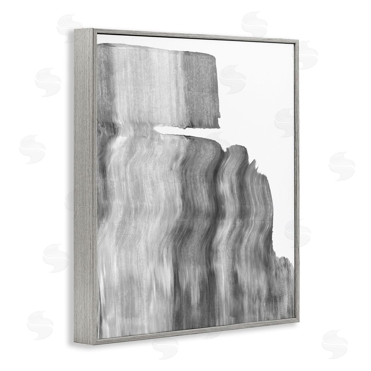 Emma Caroline Static Grey Abstraction Ombre Tone Over White