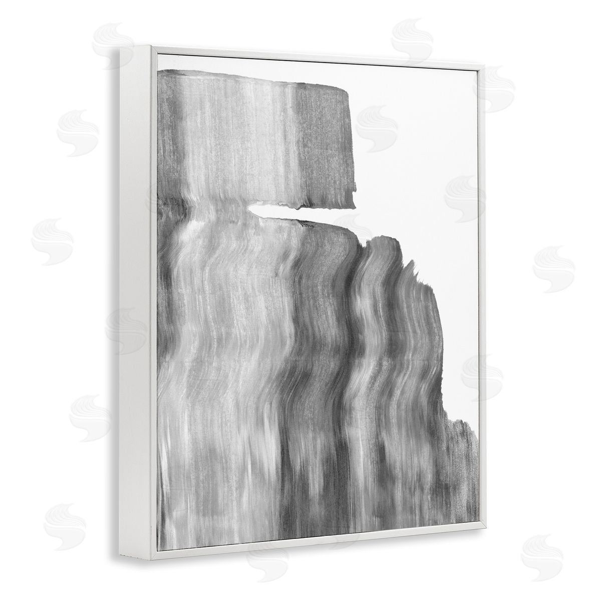 Emma Caroline Static Grey Abstraction Ombre Tone Over White