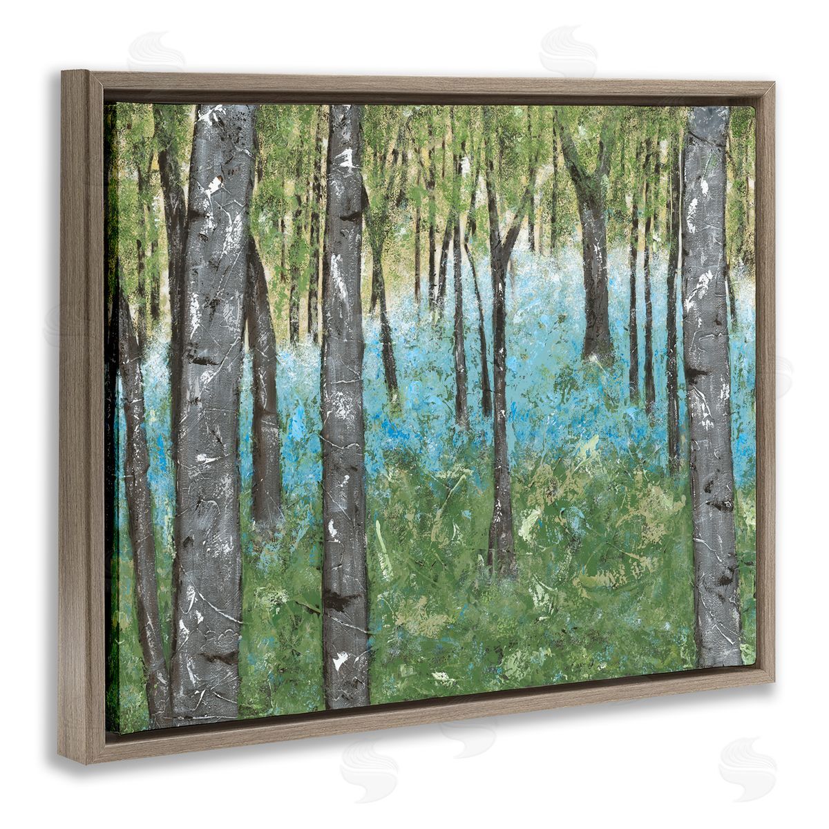 Jade Reynolds Mystic Tree Forest Blue Hazy Waters Charming Rustic