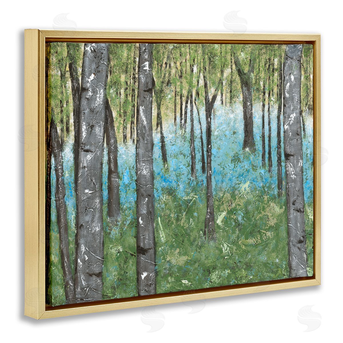 Jade Reynolds Mystic Tree Forest Blue Hazy Waters Charming Rustic