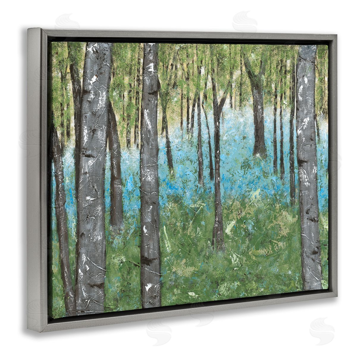 Jade Reynolds Mystic Tree Forest Blue Hazy Waters Charming Rustic