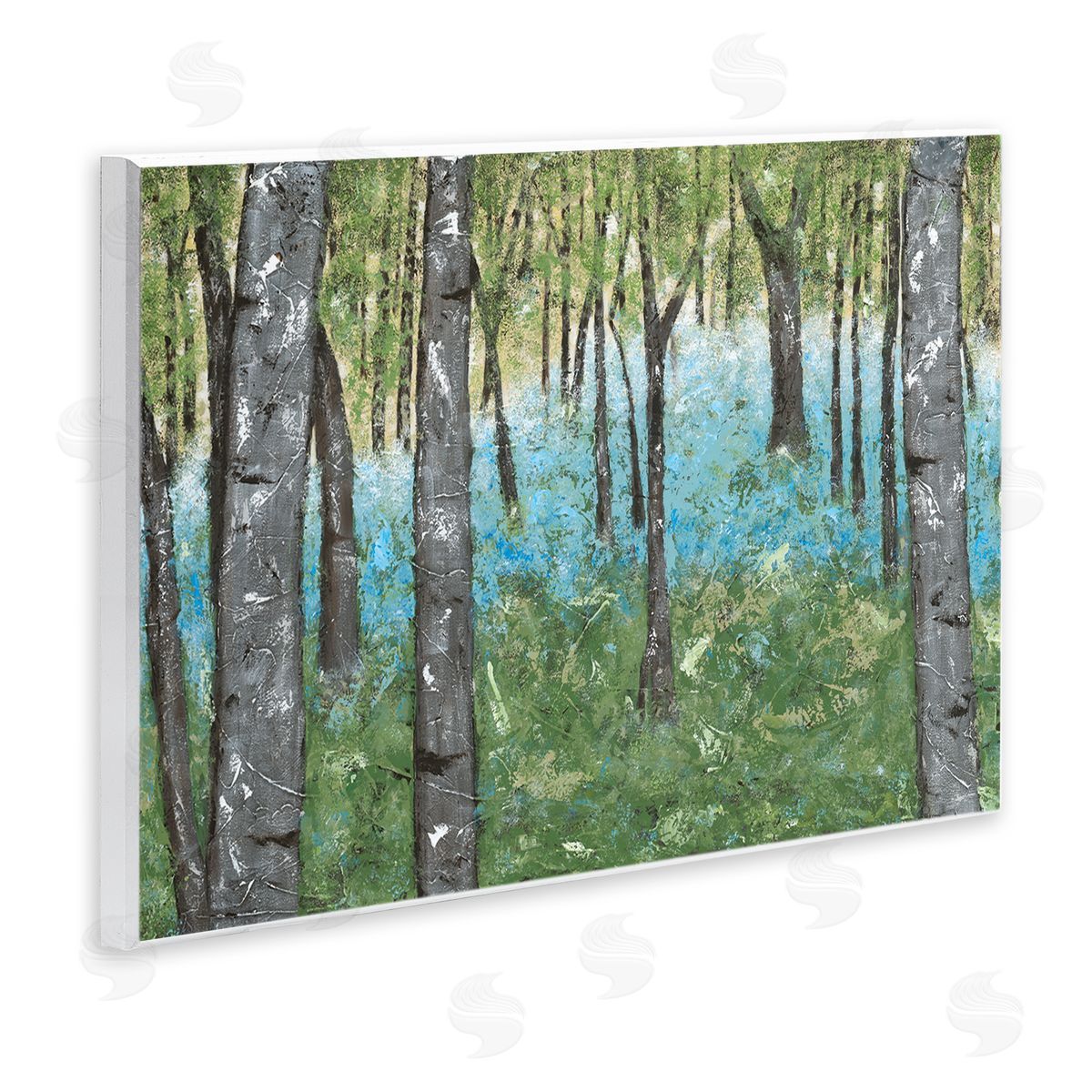 Jade Reynolds Mystic Tree Forest Blue Hazy Waters Charming Rustic