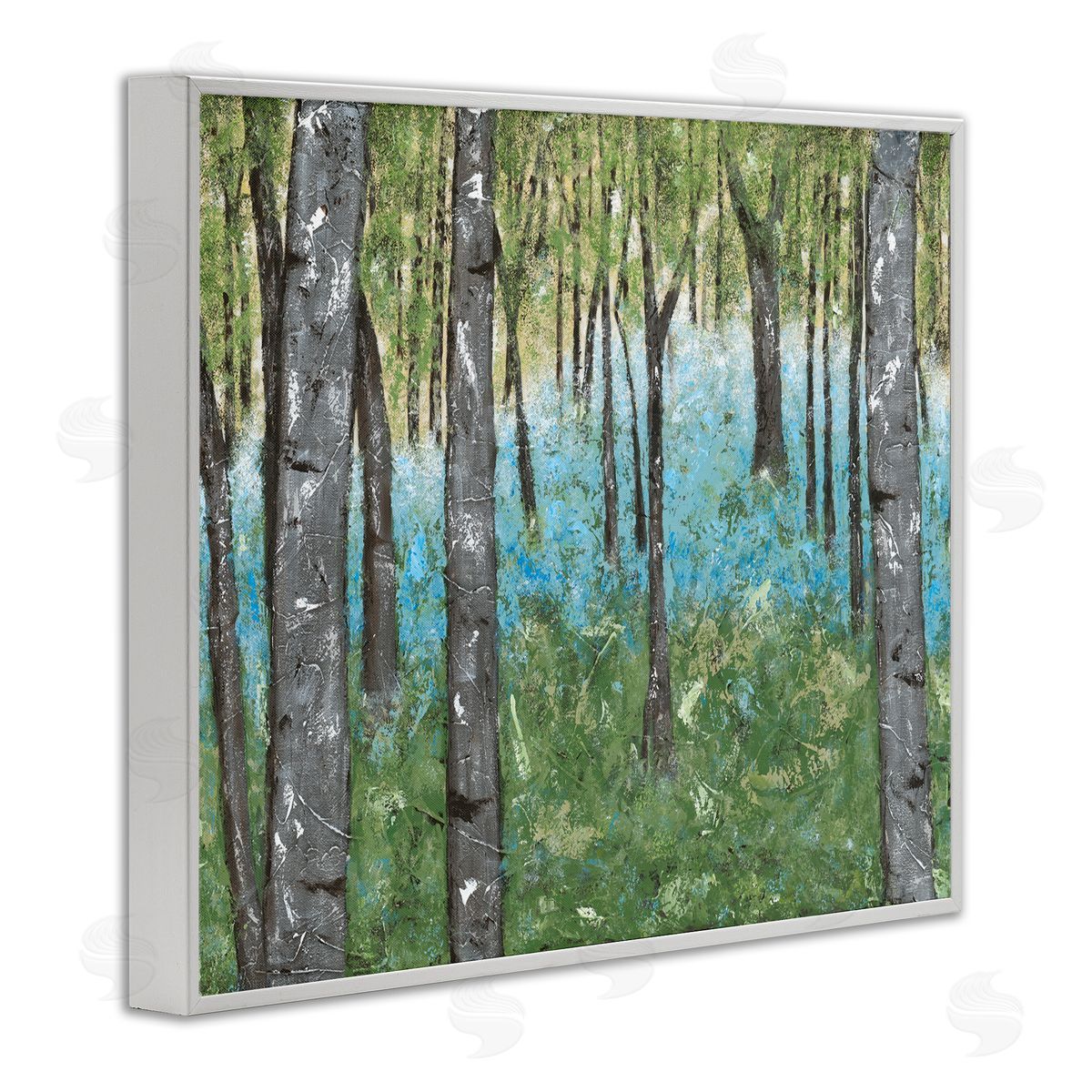 Jade Reynolds Mystic Tree Forest Blue Hazy Waters Charming Rustic