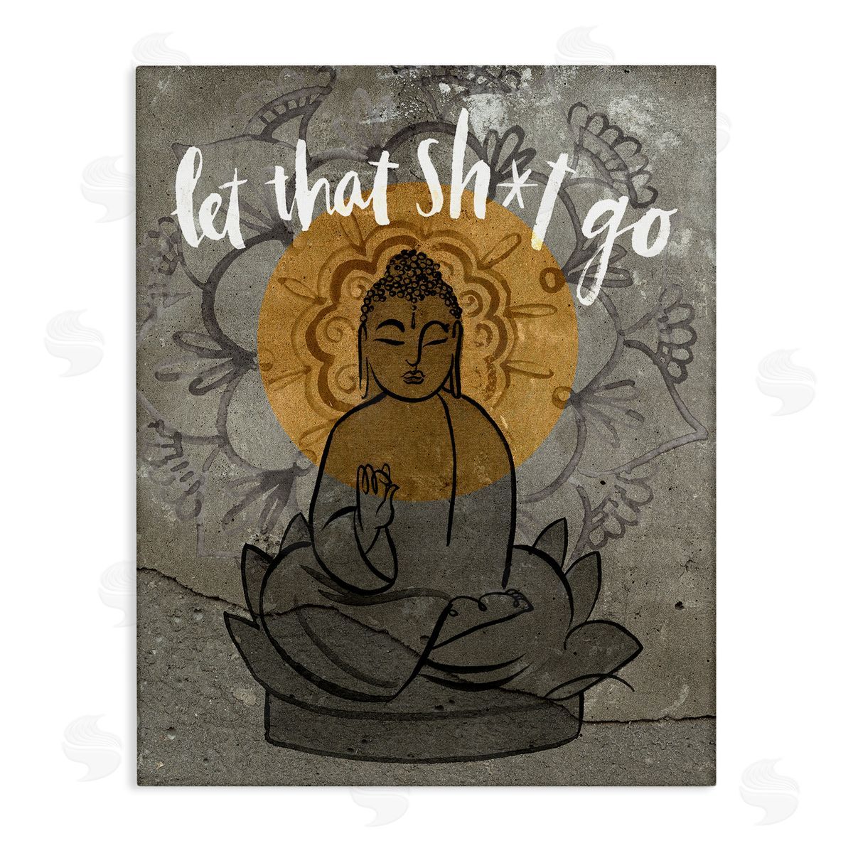 Jennifer Paxton Parker Let That Go Relaxation Phrase Floral Pattern Buddha