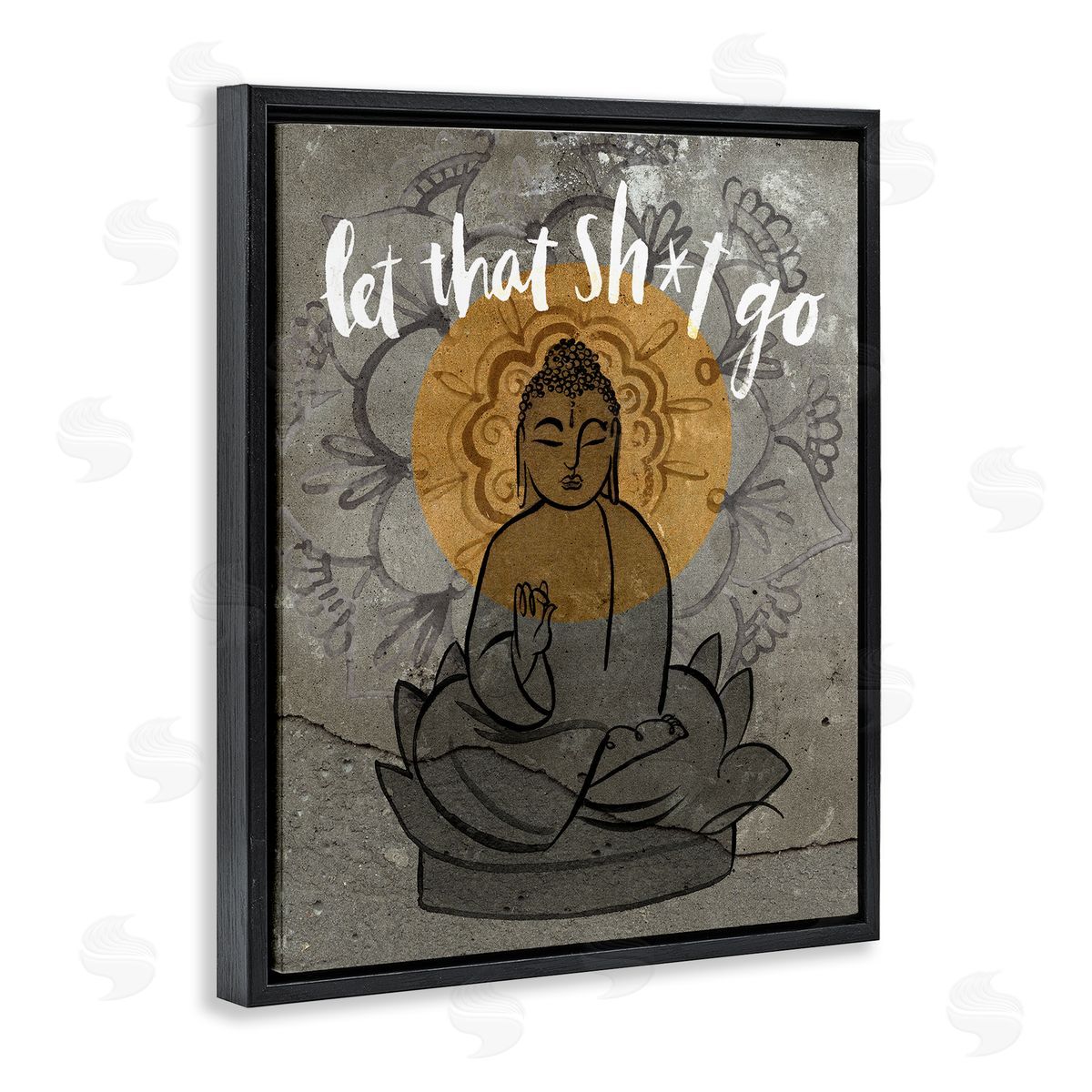 Jennifer Paxton Parker Let That Go Relaxation Phrase Floral Pattern Buddha