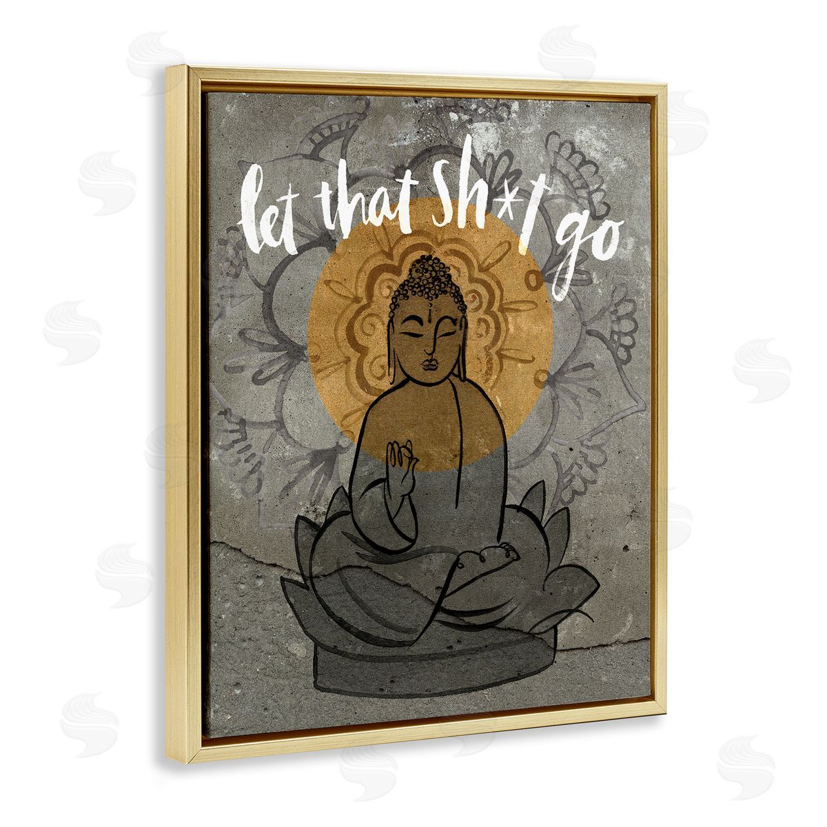 Jennifer Paxton Parker Let That Go Relaxation Phrase Floral Pattern Buddha