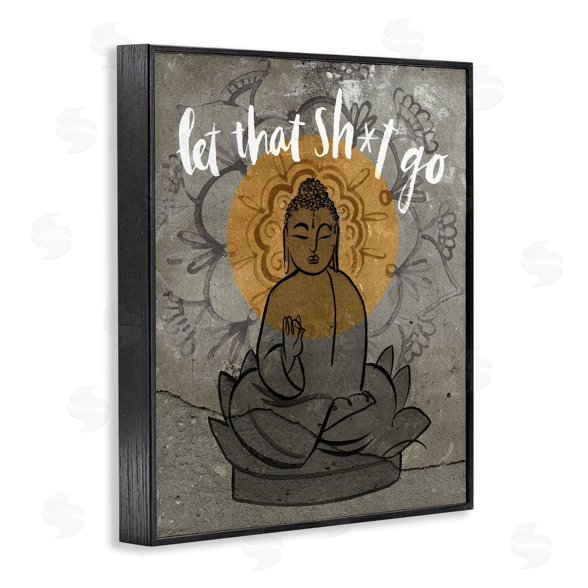 Jennifer Paxton Parker Let That Go Relaxation Phrase Floral Pattern Buddha