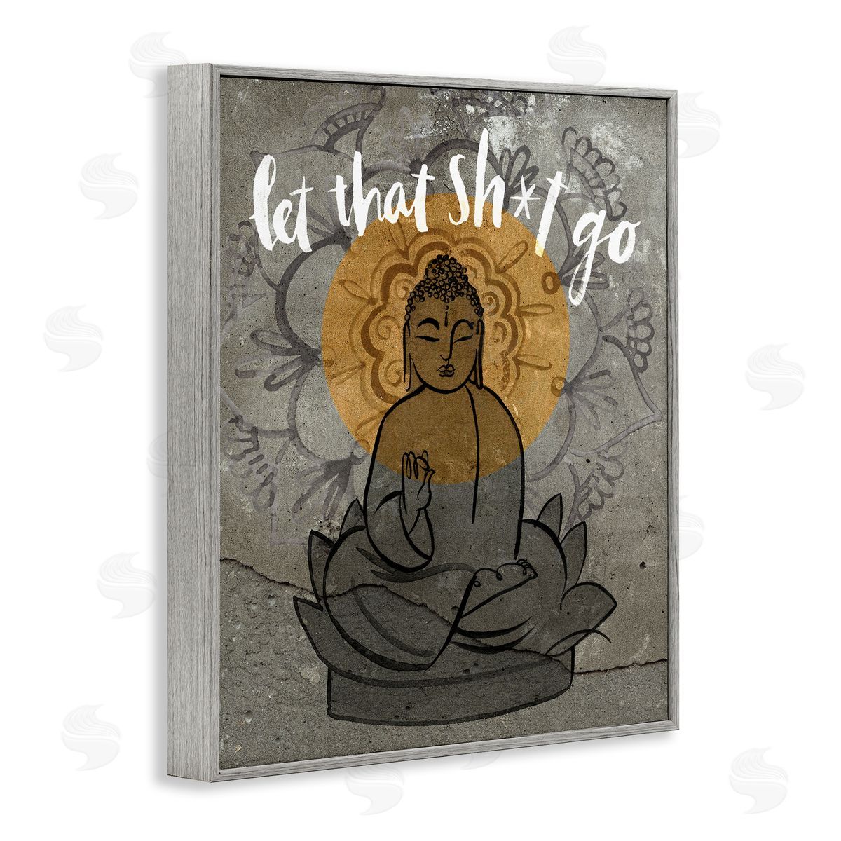 Jennifer Paxton Parker Let That Go Relaxation Phrase Floral Pattern Buddha
