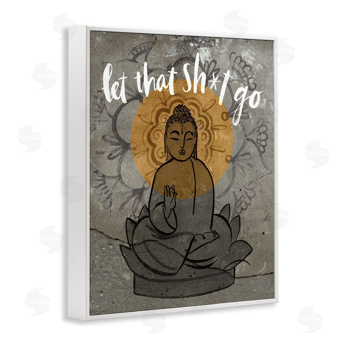 Jennifer Paxton Parker Let That Go Relaxation Phrase Floral Pattern Buddha