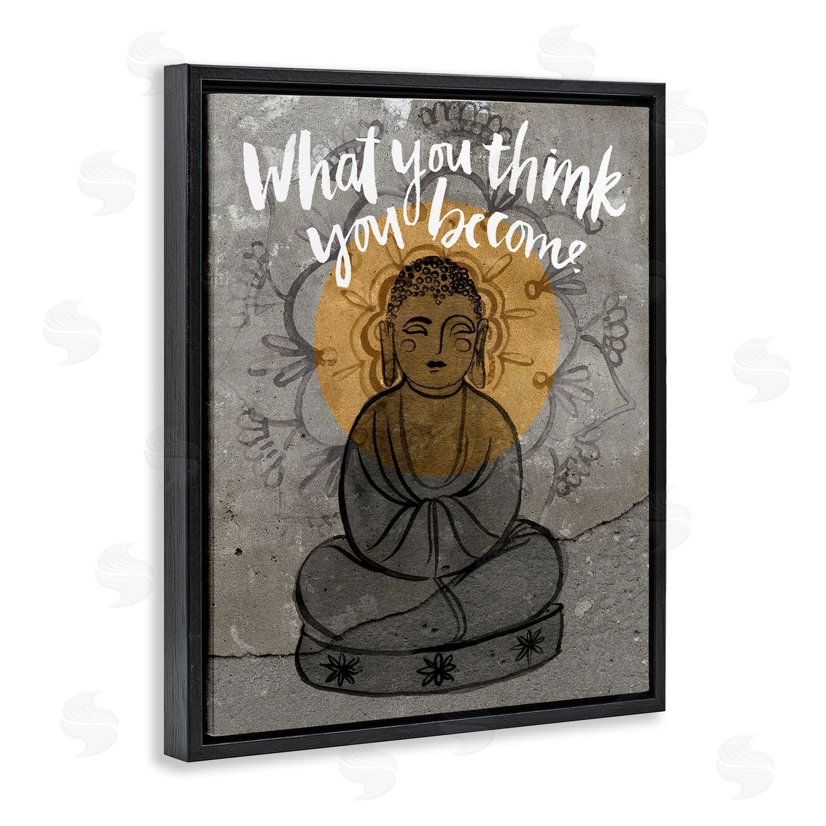 Jennifer Paxton Parker What You Think You Become Phrase Floral Pattern Buddha