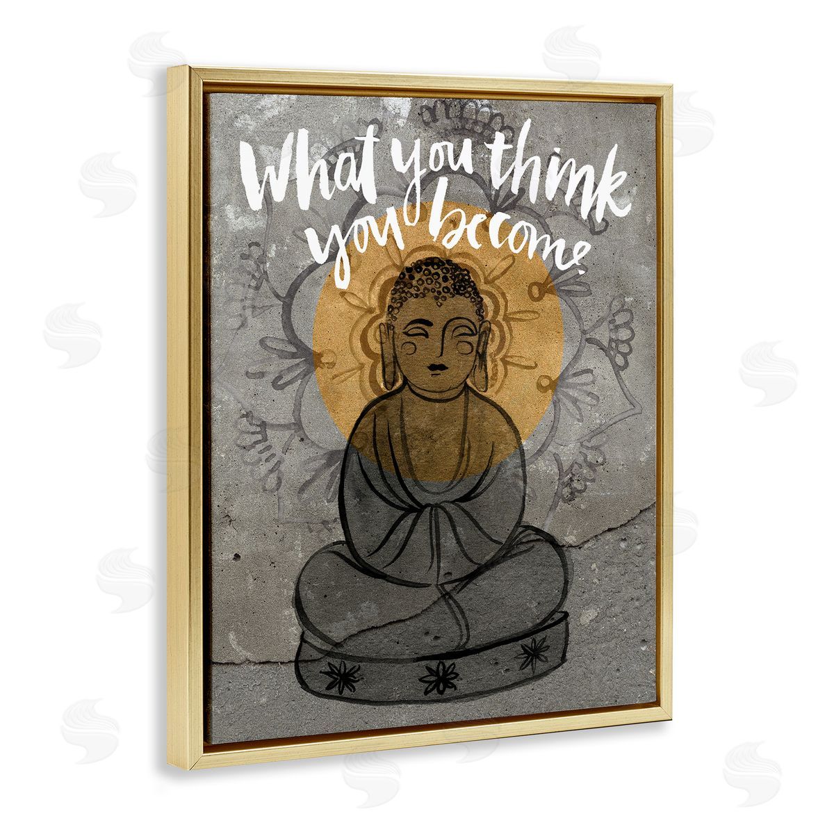Jennifer Paxton Parker What You Think You Become Phrase Floral Pattern Buddha