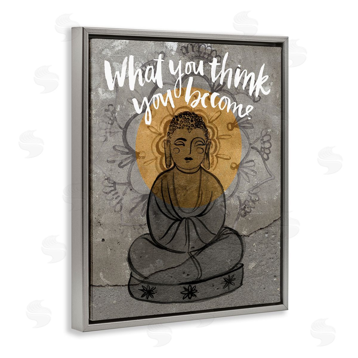 Jennifer Paxton Parker What You Think You Become Phrase Floral Pattern Buddha