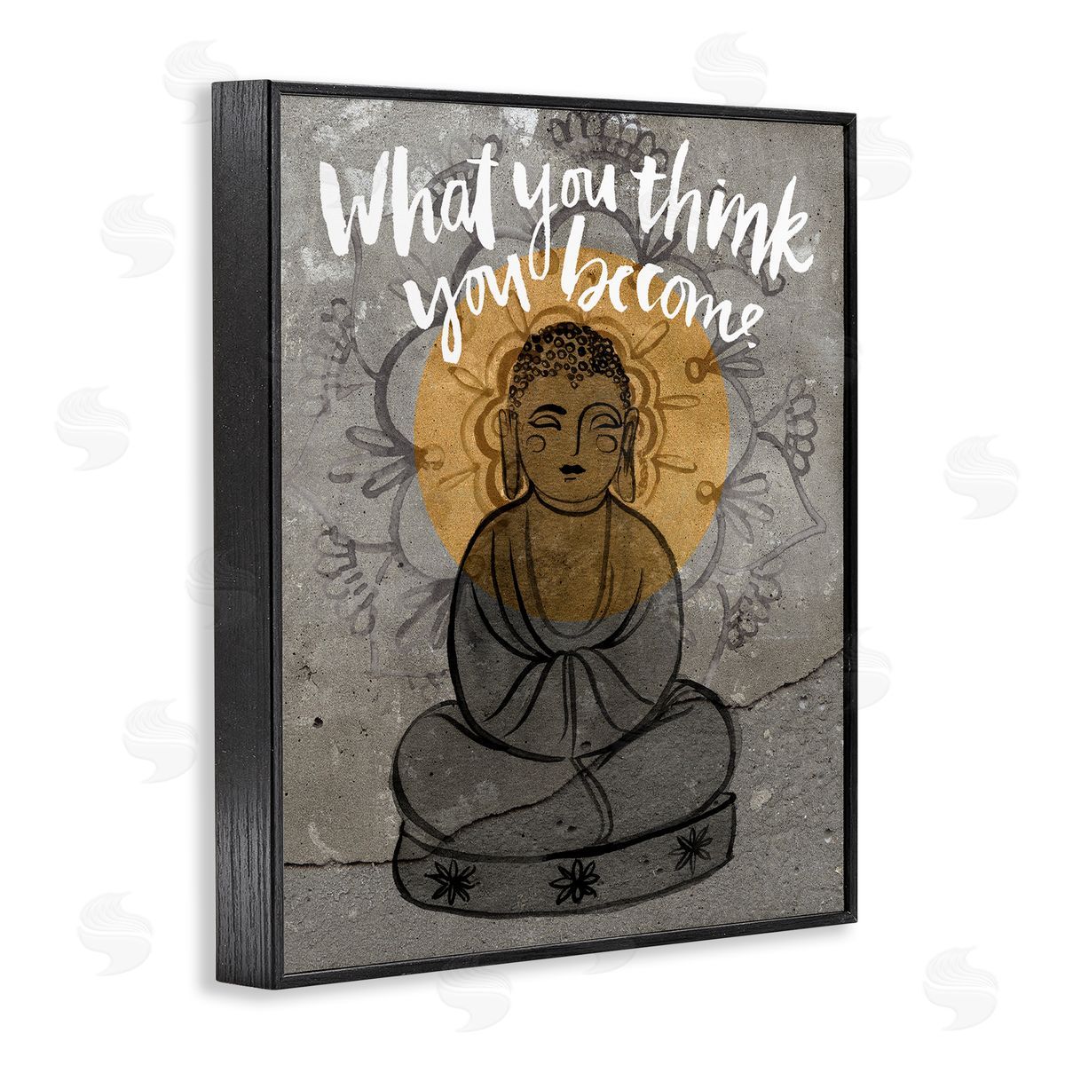 Jennifer Paxton Parker What You Think You Become Phrase Floral Pattern Buddha