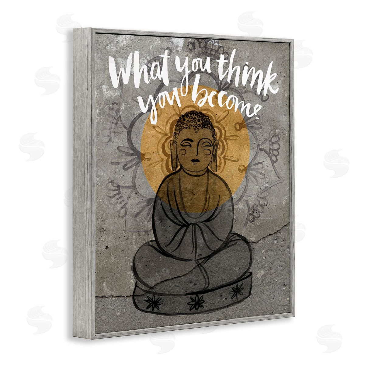 Jennifer Paxton Parker What You Think You Become Phrase Floral Pattern Buddha