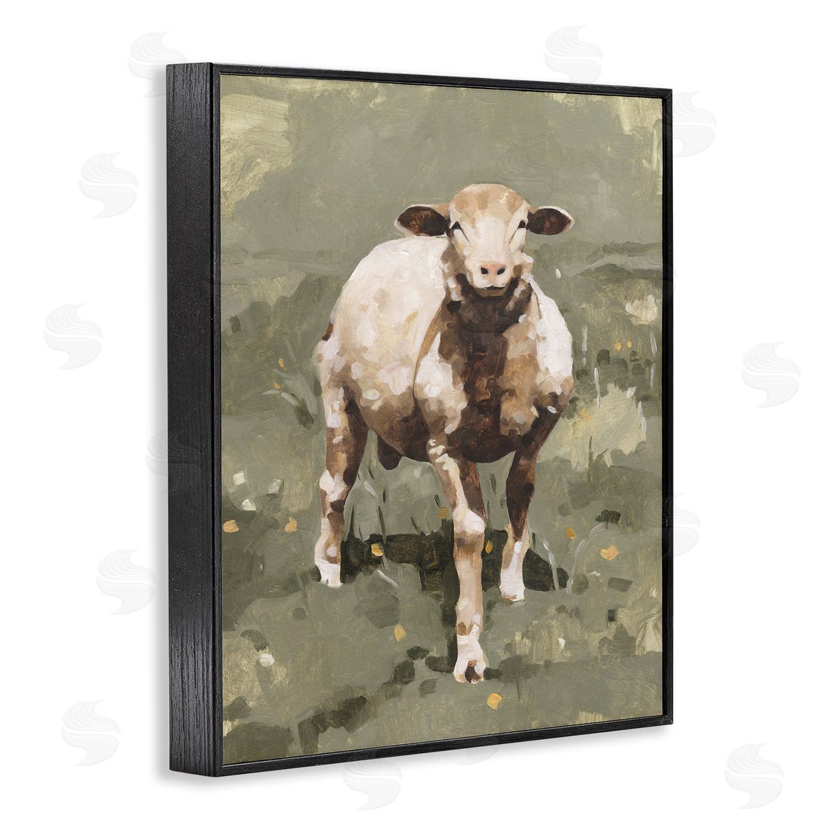 Emma Caroline Smiling Spring Sheep Green Dandelion Farm Field