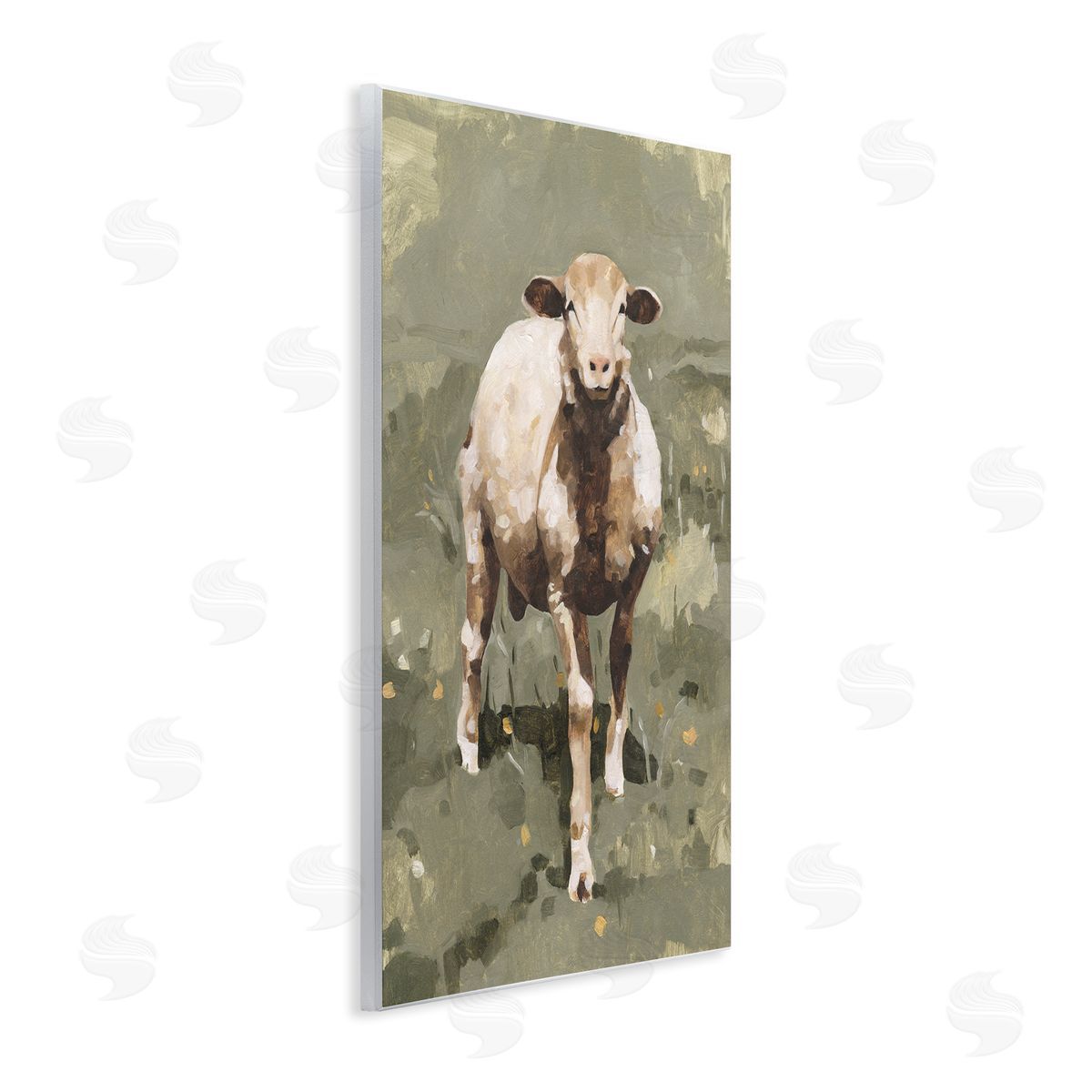 Emma Caroline Smiling Spring Sheep Green Dandelion Farm Field