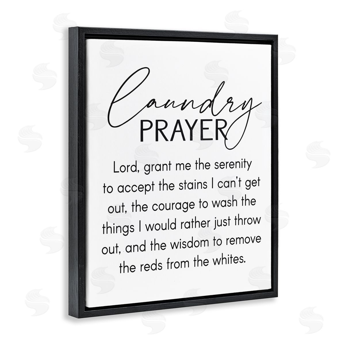 Lettered and Lined Laundry Prayer Faith Based Sentiment Home Cleaning Parody