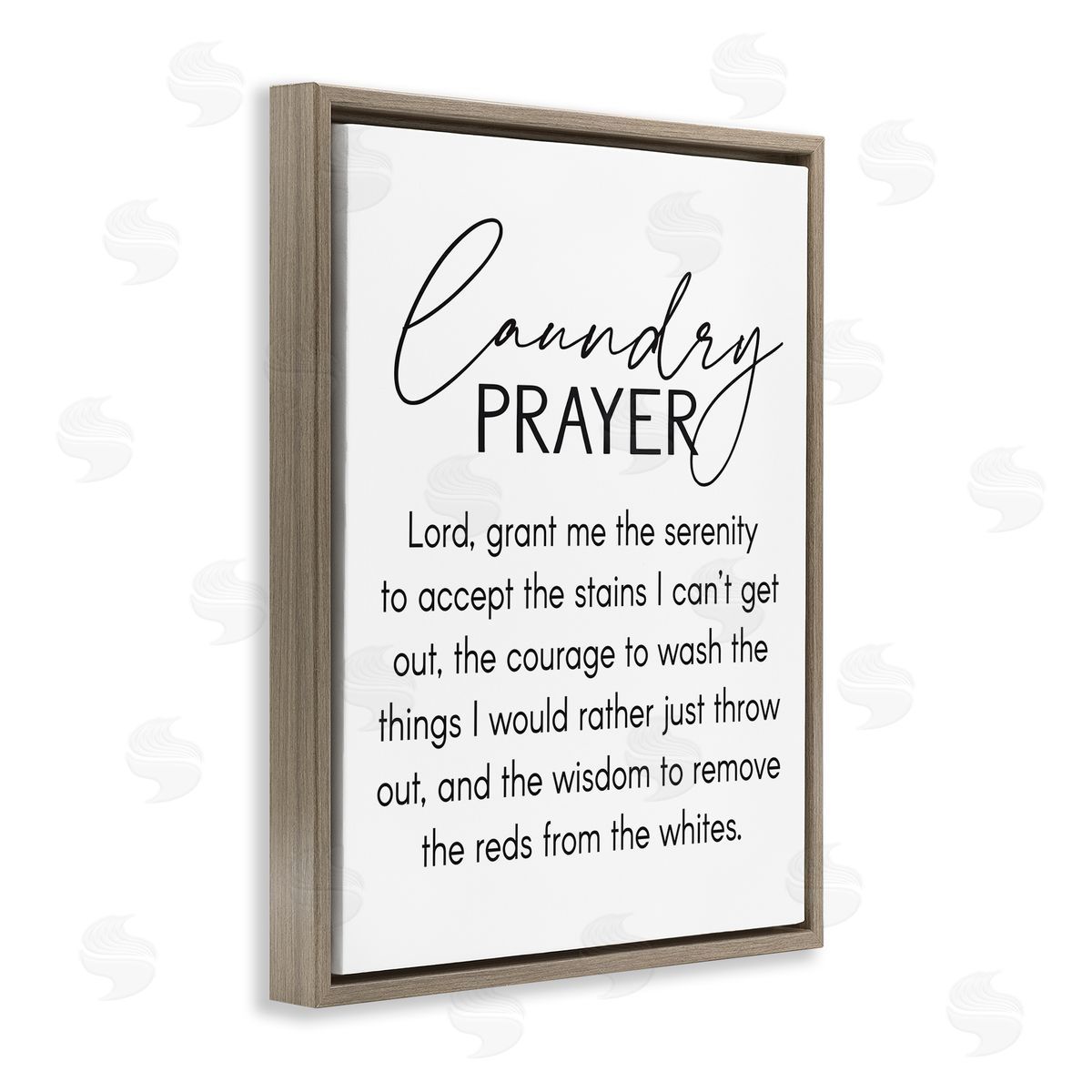 Lettered and Lined Laundry Prayer Faith Based Sentiment Home Cleaning Parody