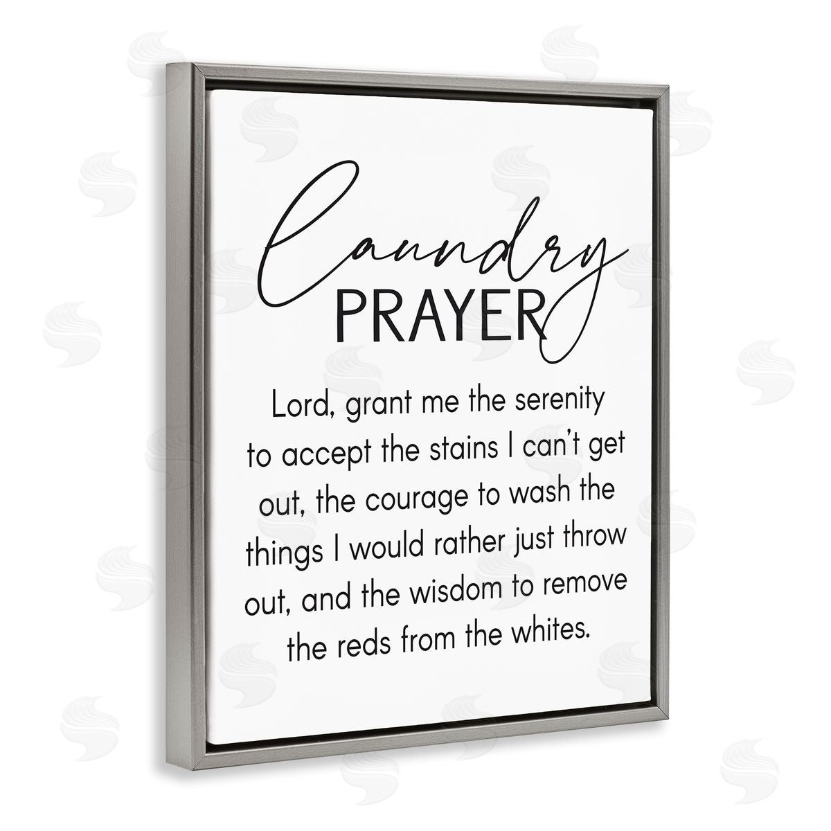 Lettered and Lined Laundry Prayer Faith Based Sentiment Home Cleaning Parody