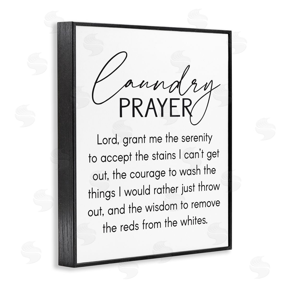 Lettered and Lined Laundry Prayer Faith Based Sentiment Home Cleaning Parody