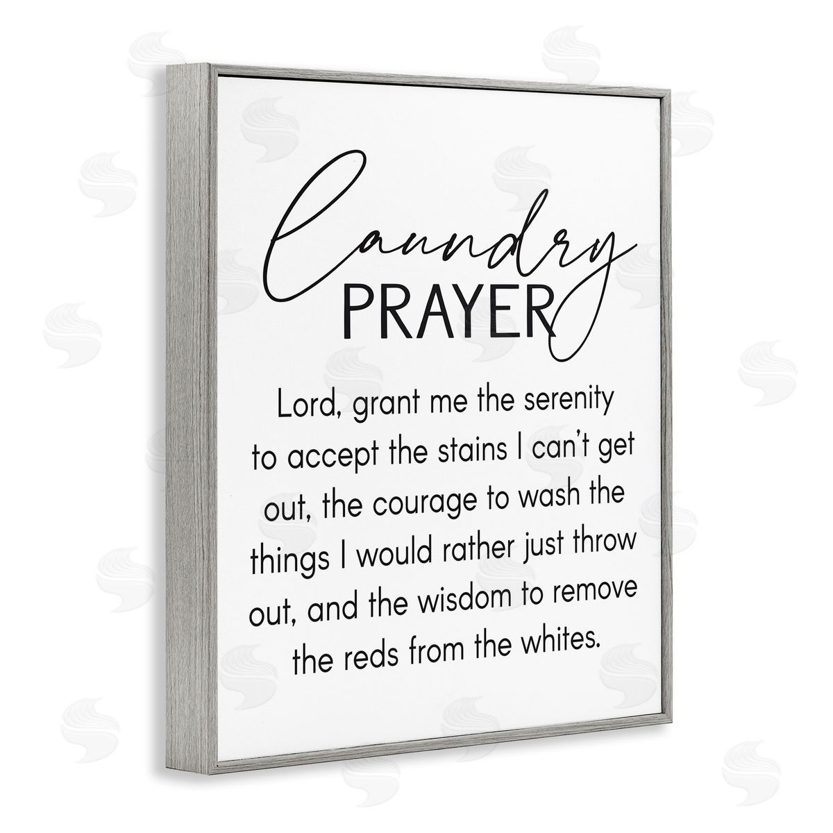 Lettered and Lined Laundry Prayer Faith Based Sentiment Home Cleaning Parody