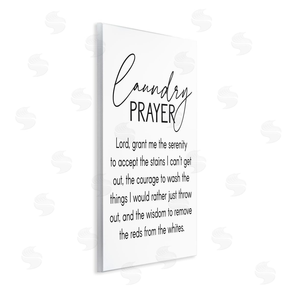 Lettered and Lined Laundry Prayer Faith Based Sentiment Home Cleaning Parody
