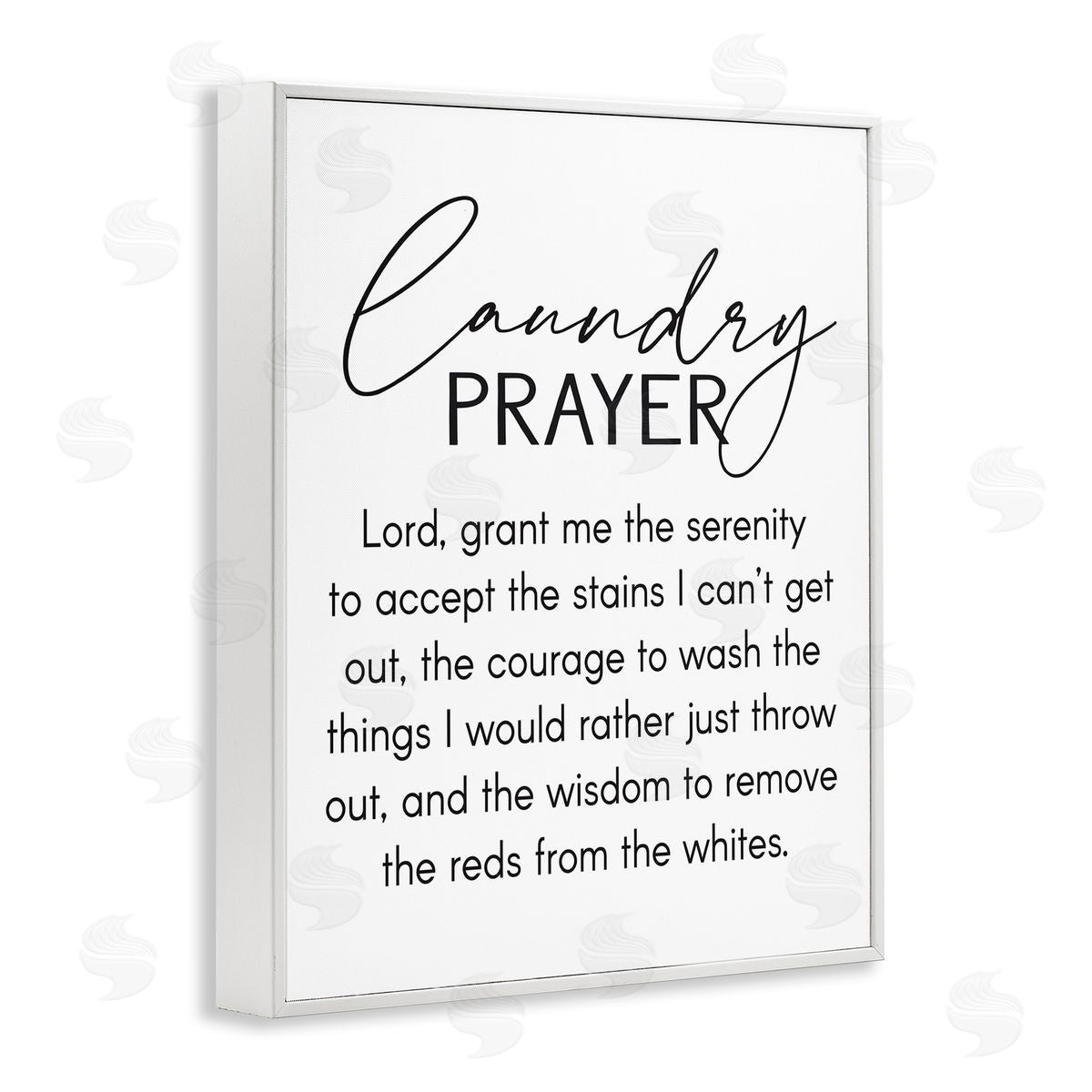 Lettered and Lined Laundry Prayer Faith Based Sentiment Home Cleaning Parody
